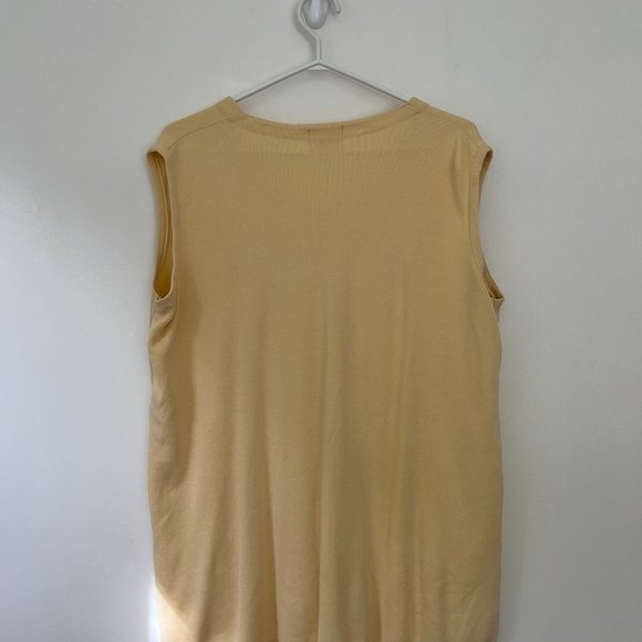 Vintage Yellow Button-Up Sweater Vest - Picture 3 of 4